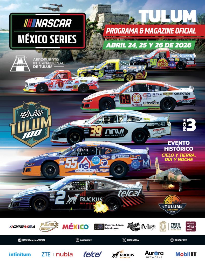 programa oficial nascar méxico tulum 2026
